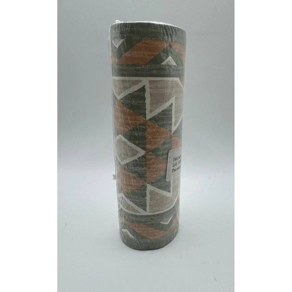 Vintage Southwestern Wallpaper Border 5yd Roll 6.75in Green Terracotta Aztec